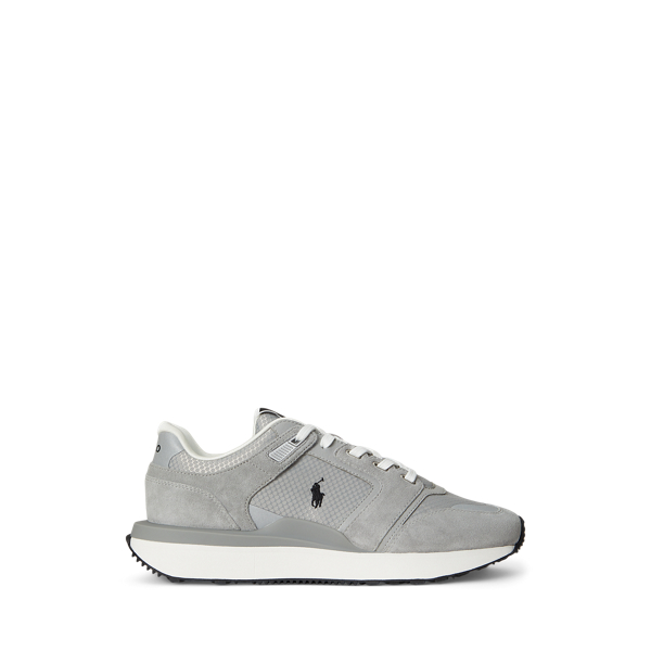 Polo Ralph Lauren Ralph Lauren Train 89 V2 Suede-paneled Sneaker In Gray