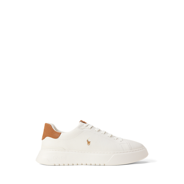 RLite Court Tumbled Leather Trainer
