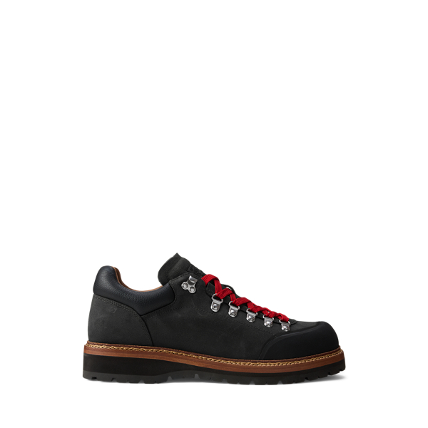 Ralph Lauren Alpine Low Suede Trail Boot In Black