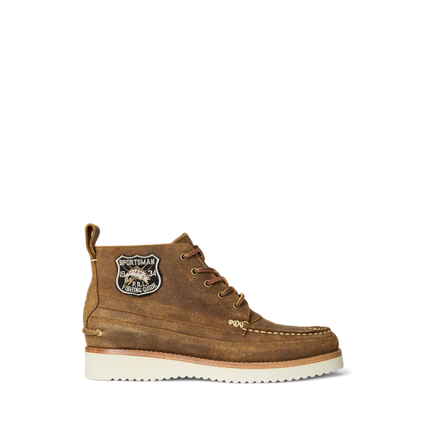 Ralph Lauren Ranger Suede Workboot In Brown