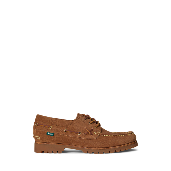Ralph Lauren Ranger Suede Boat Shoe In Brown