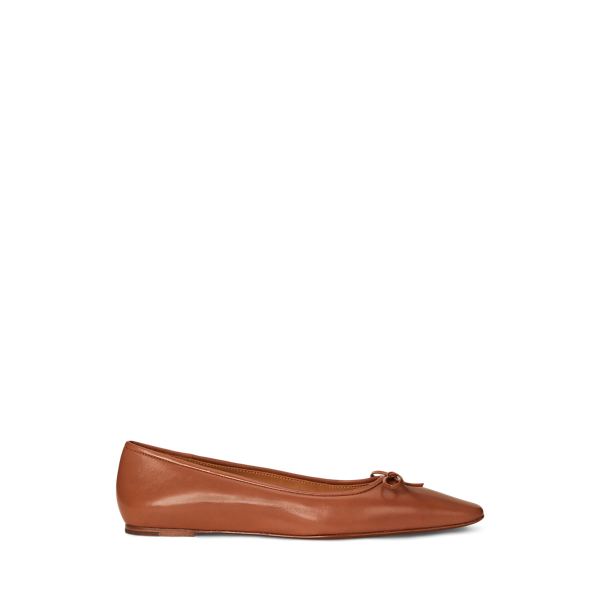 Ballerines à bout pointu en cuir - Polo Ralph Lauren - Modalova