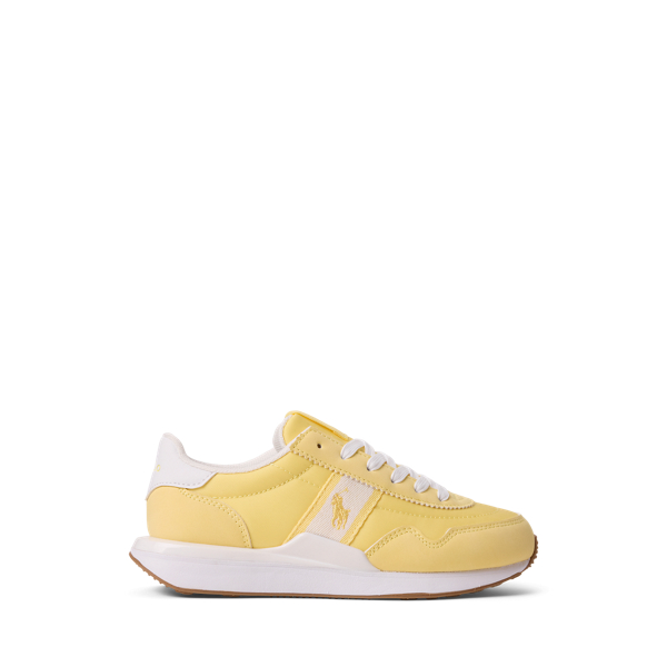 Polo Ralph Lauren Train 89 Faux-suede Sneaker In Pale Yellow