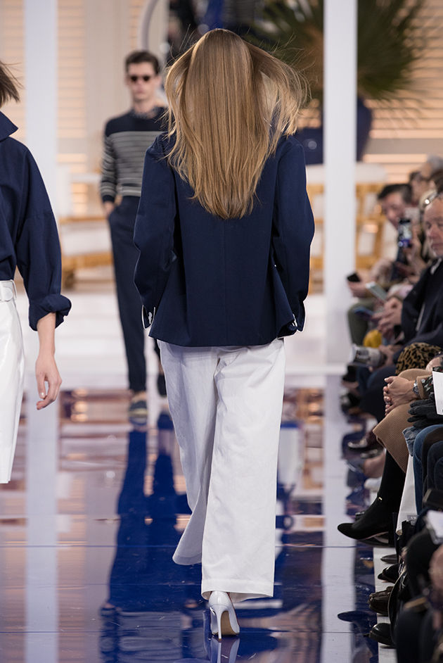 Back view of Model in Look 13 from Ralph Lauren’s Spring 2018 Fashion Show