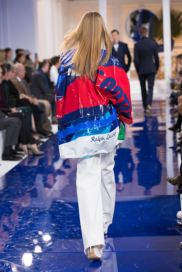 Back view of Model in Look 19 from Ralph Lauren’s Spring 2018 Fashion Show