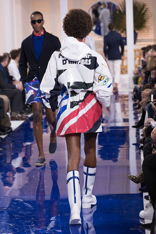 Back view of Model in Look 21 from Ralph Lauren’s Spring 2018 Fashion Show
