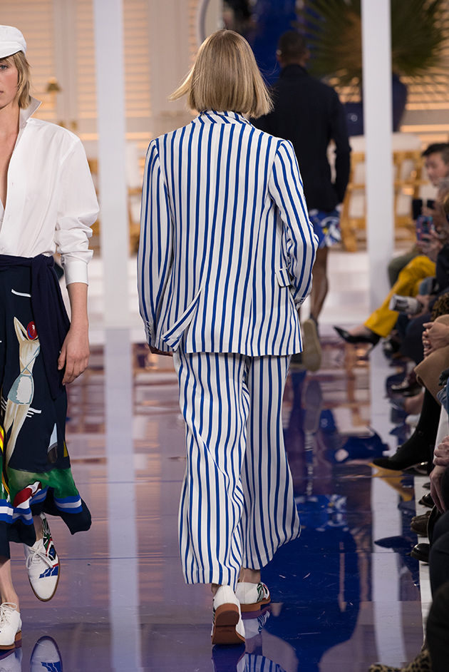 Back view of Model in Look 23 from Ralph Lauren’s Spring 2018 Fashion Show