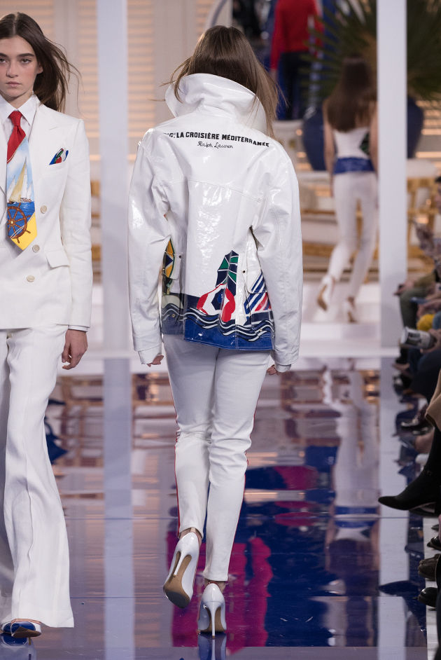 Back view of Model in Look 26 from Ralph Lauren’s Spring 2018 Fashion Show