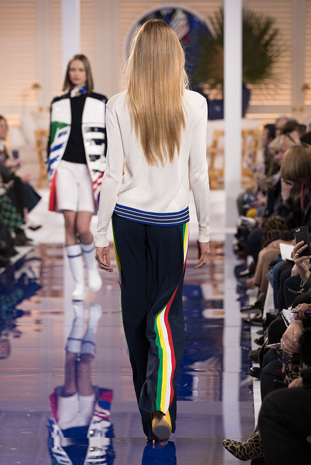 Back view of Model in Look 29 from Ralph Lauren’s Spring 2018 Fashion Show