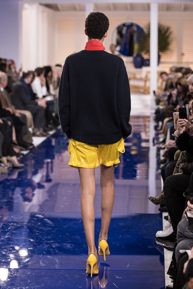 Back view of Model in Look 35 from Ralph Lauren’s Spring 2018 Fashion Show