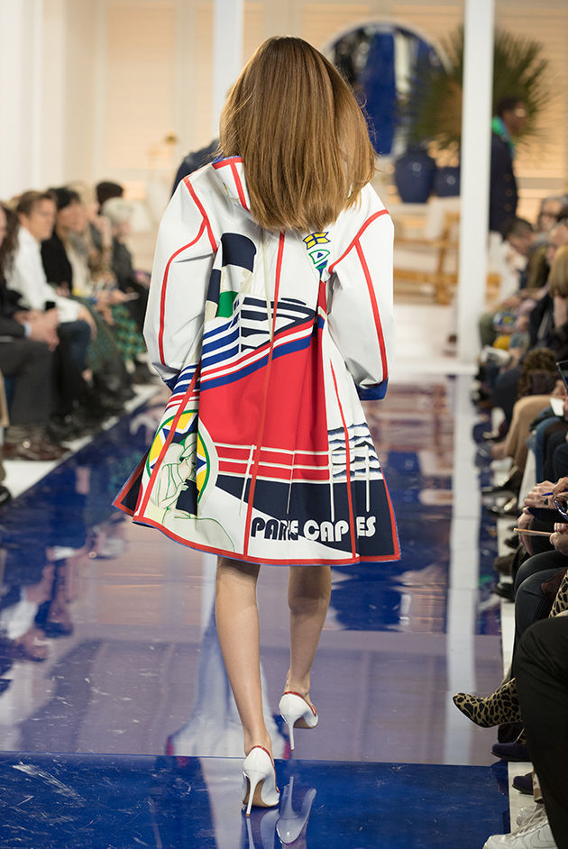 Back view of Model in Look 39 from Ralph Lauren’s Spring 2018 Fashion Show