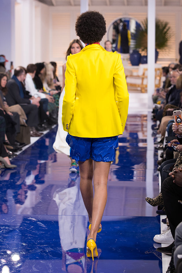 Back view of Model in Look 49 from Ralph Lauren’s Spring 2018 Fashion Show