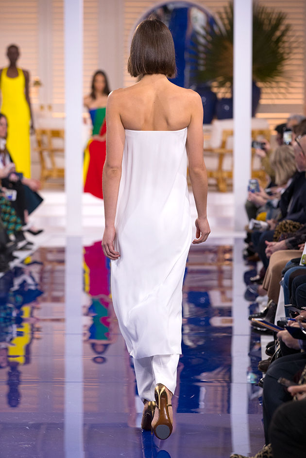 Back view of Model in Look 62 from Ralph Lauren’s Spring 2018 Fashion Show
