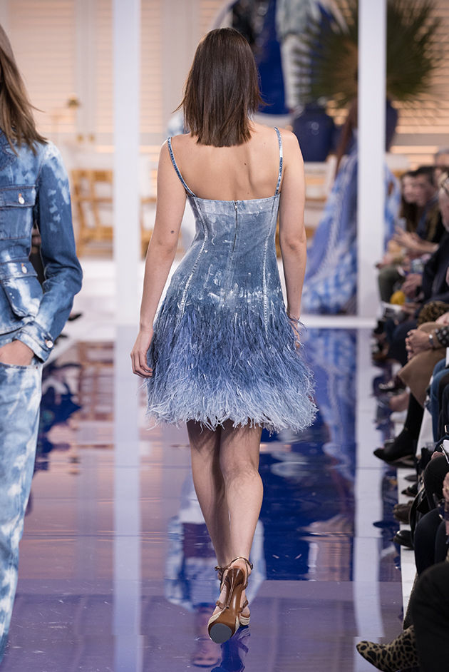 Back view of Model in Look 8 from Ralph Lauren’s Spring 2018 Fashion Show