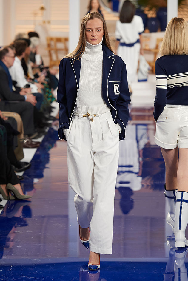 Model in Look 13 from Ralph Lauren’s Spring 2018 Fashion Show
