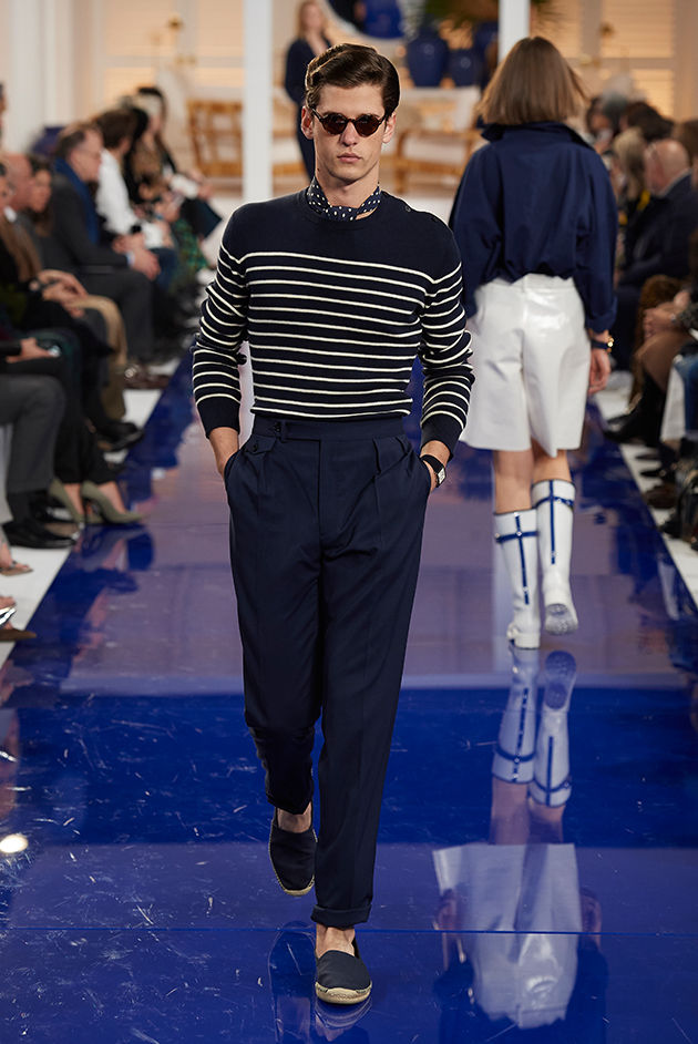Model in Look 15 from Ralph Lauren’s Spring 2018 Fashion Show