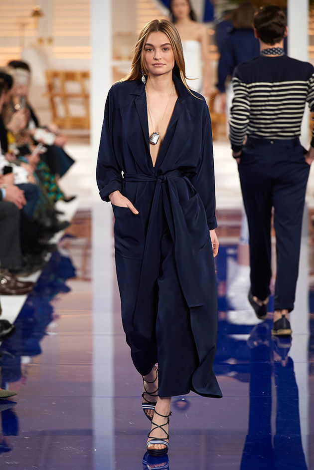 Model in Look 16 from Ralph Lauren’s Spring 2018 Fashion Show