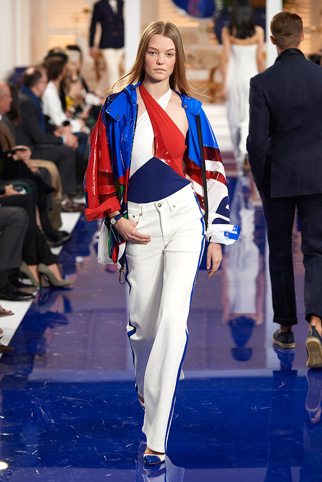 Model in Look 19 from Ralph Lauren’s Spring 2018 Fashion Show