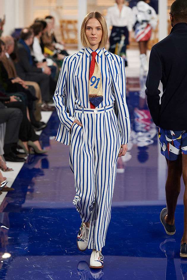 Model in Look 23 from Ralph Lauren’s Spring 2018 Fashion Show