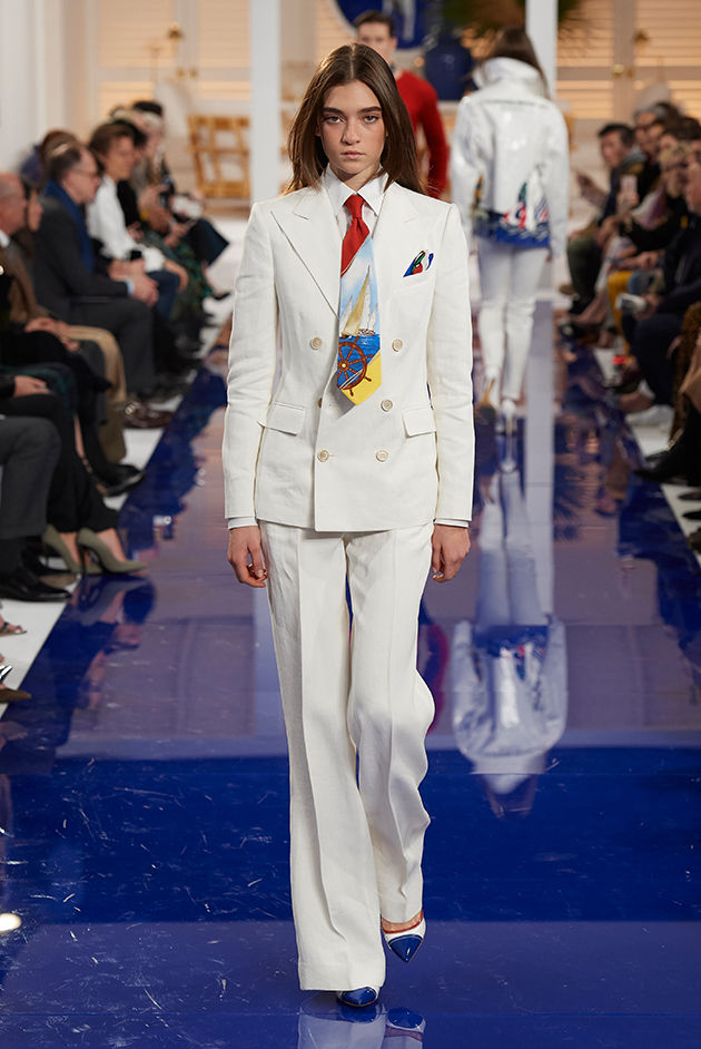 Model in Look 27 from Ralph Lauren’s Spring 2018 Fashion Show