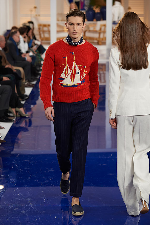 Model in Look 28 from Ralph Lauren’s Spring 2018 Fashion Show