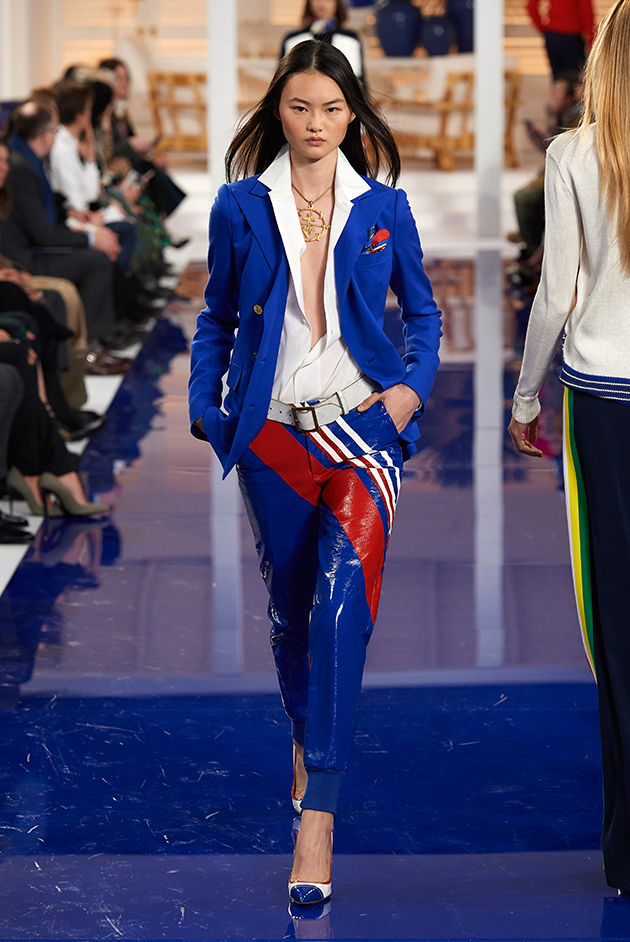 Model in Look 30 from Ralph Lauren’s Spring 2018 Fashion Show