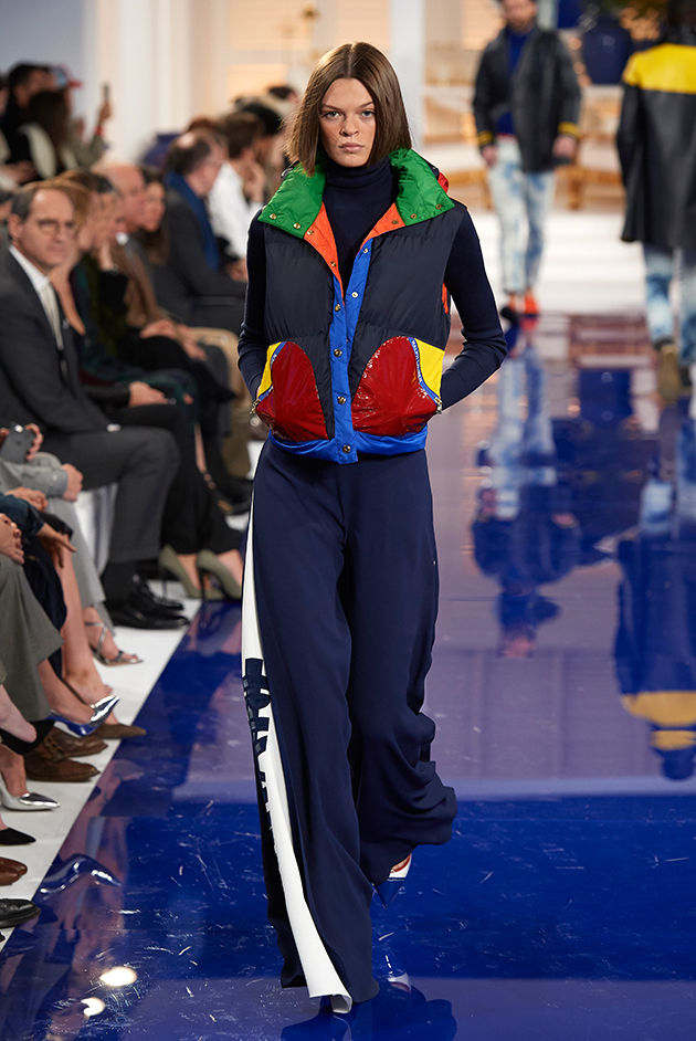 Model in Look 33 from Ralph Lauren’s Spring 2018 Fashion Show