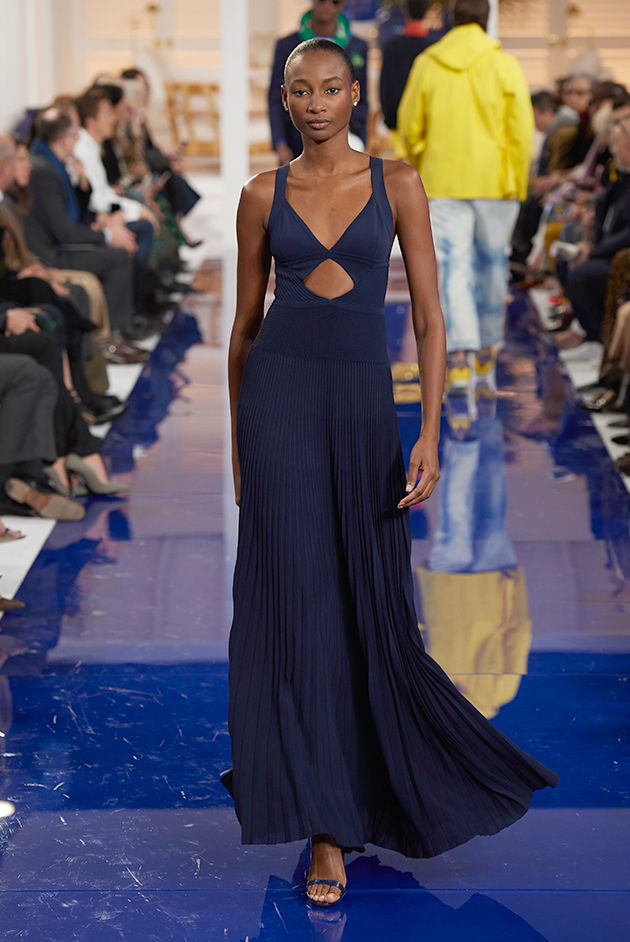 Model in Look 37 from Ralph Lauren’s Spring 2018 Fashion Show