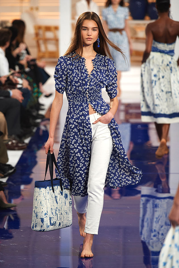 Model in Look 3 from Ralph Lauren’s Spring 2018 Fashion Show
