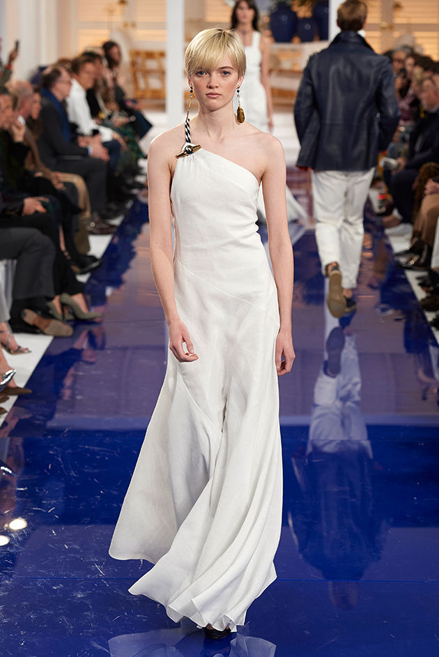 Model in Look 41 from Ralph Lauren’s Spring 2018 Fashion Show