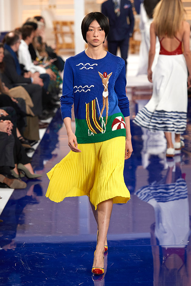 Model in Look 47 from Ralph Lauren’s Spring 2018 Fashion Show