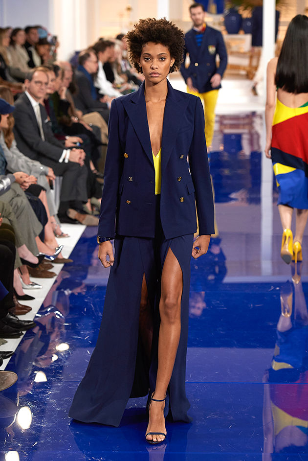 Model in Look 56 from Ralph Lauren’s Spring 2018 Fashion Show