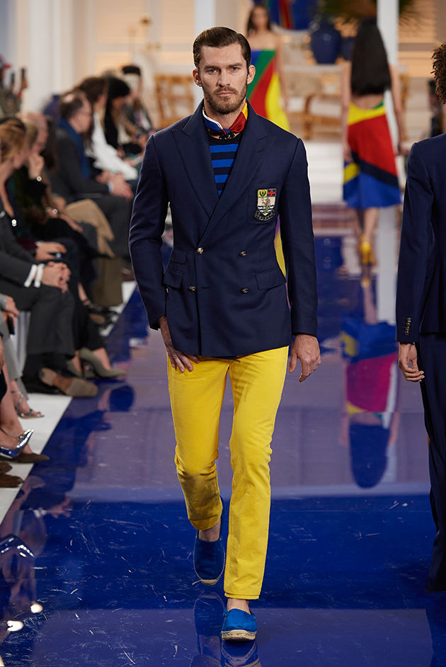 Model in Look 57 from Ralph Lauren’s Spring 2018 Fashion Show