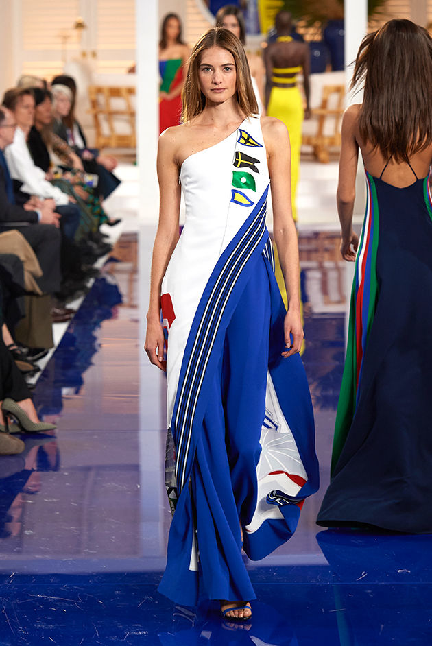 Model in Look 61 from Ralph Lauren’s Spring 2018 Fashion Show